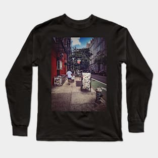 Manhattan Street Art Stickers Tags NYC Long Sleeve T-Shirt